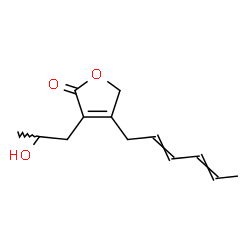 ChemSpider 2D Image | 4-(2,4-Hexadien-1-yl)-3-(2-hydroxypropyl)-2(5H)-furanone | C13H18O3