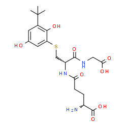 ChemSpider 2D Image | gamma-Glutamyl-S-[2,5-dihydroxy-3-(2-methyl-2-propanyl)phenyl]cysteinylglycine | C20H29N3O8S