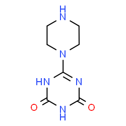 ChemSpider 2D Image | 6-(1-Piperazinyl)-1,3,5-triazine-2,4(1H,3H)-dione | C7H11N5O2