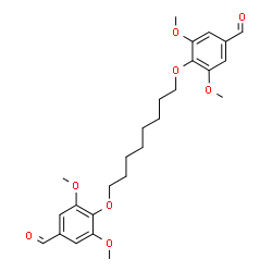 ChemSpider 2D Image | 4,4'-[1,8-Octanediylbis(oxy)]bis(3,5-dimethoxybenzaldehyde) | C26H34O8
