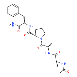 ChemSpider 2D Image | N-Acetylalanylalanylprolyl-N-methylphenylalaninamide | C23H33N5O5
