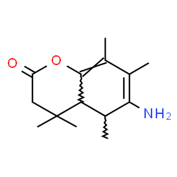ChemSpider 2D Image | 6-Amino-4,4,5,7,8-pentamethyl-3,4,4a,5-tetrahydro-2H-chromen-2-one | C14H21NO2