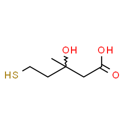 ChemSpider 2D Image | 3-Hydroxy-3-methyl-5-sulfanylpentanoic acid | C6H12O3S