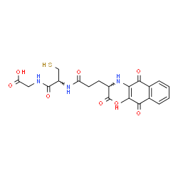 ChemSpider 2D Image | N-(3-Methyl-1,4-dioxo-1,4-dihydro-2-naphthalenyl)-gamma-glutamylcysteinylglycine | C21H23N3O8S