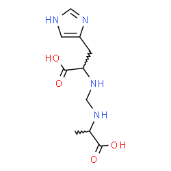 ChemSpider 2D Image | N-{[(1-Carboxyethyl)amino]methyl}histidine | C10H16N4O4
