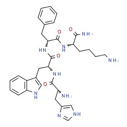 ChemSpider 2D Image | Histidyltryptophylphenylalanyllysinamide | C32H41N9O4