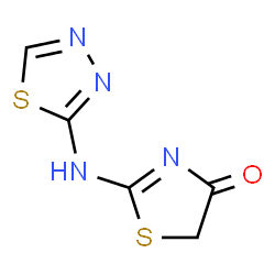 ChemSpider 2D Image | 2-(1,3,4-Thiadiazol-2-ylamino)-1,3-thiazol-4(5H)-one | C5H4N4OS2