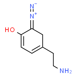 ChemSpider 2D Image | 4-(2-Aminoethyl)-6-diazo-1,3-cyclohexadien-1-ol | C8H11N3O