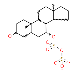 ChemSpider 2D Image | (5xi,8xi,9xi,10xi,13xi,14xi)-3-Hydroxyandrostan-7-yl hydrogen disulfate | C19H32O8S2