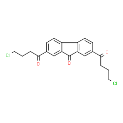 ChemSpider 2D Image | 2,7-Bis(4-chlorobutanoyl)-9H-fluoren-9-one | C21H18Cl2O3