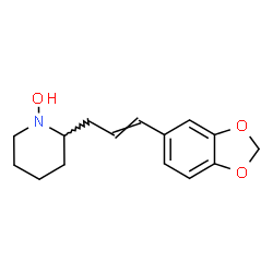 ChemSpider 2D Image | 2-[3-(1,3-Benzodioxol-5-yl)-2-propen-1-yl]-1-piperidinol | C15H19NO3