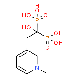 ChemSpider 2D Image | [1-Hydroxy-2-(1-methyl-1,2-dihydro-3-pyridinyl)-1,1-ethanediyl]bis(phosphonic acid) | C8H15NO7P2