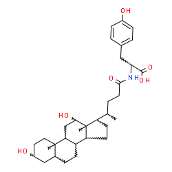 ChemSpider 2D Image | N-[(5xi,8xi,9xi,10xi,13xi,14xi,17xi,20xi)-3,12-Dihydroxy-24-oxocholan-24-yl]tyrosine | C33H49NO6