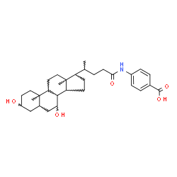 ChemSpider 2D Image | 4-{[(5xi,8xi,9xi,10xi,13xi,14xi,17xi,20xi)-3,7-Dihydroxy-24-oxocholan-24-yl]amino}benzoic acid | C31H45NO5