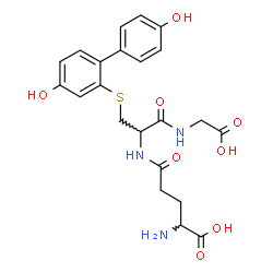 ChemSpider 2D Image | gamma-Glutamyl-S-(4,4'-dihydroxy-2-biphenylyl)cysteinylglycine | C22H25N3O8S