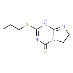 ChemSpider 2D Image | 2-(Propylsulfanyl)-6,7-dihydroimidazo[1,2-a][1,3,5]triazine-4(1H)-thione | C8H12N4S2
