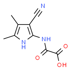 ChemSpider 2D Image | [(3-Cyano-4,5-dimethyl-1H-pyrrol-2-yl)amino](oxo)acetic acid | C9H9N3O3
