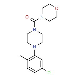 ChemSpider 2D Image | [4-(5-Chloro-2-methylphenyl)-1-piperazinyl](4-morpholinyl)methanone | C16H22ClN3O2