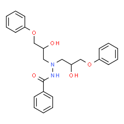 ChemSpider 2D Image | N',N'-Bis(2-hydroxy-3-phenoxypropyl)benzohydrazide | C25H28N2O5
