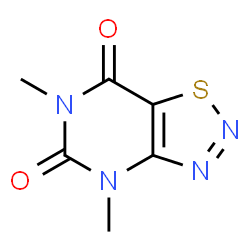 ChemSpider 2D Image | 4,6-Dimethyl[1,2,3]thiadiazolo[4,5-d]pyrimidine-5,7(4H,6H)-dione | C6H6N4O2S