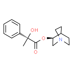ChemSpider 2D Image | (3S)-1-Azabicyclo[2.2.2]oct-3-yl (2S)-2-hydroxy-2-phenylpropanoate | C16H21NO3