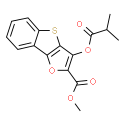 ChemSpider 2D Image | Methyl 3-(isobutyryloxy)[1]benzothieno[3,2-b]furan-2-carboxylate | C16H14O5S
