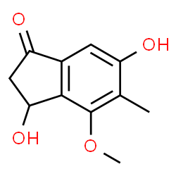 ChemSpider 2D Image | 3,6-Dihydroxy-4-methoxy-5-methyl-1-indanone | C11H12O4