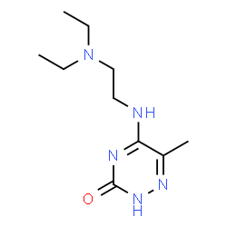 ChemSpider 2D Image | 5-{[2-(Diethylamino)ethyl]amino}-6-methyl-1,2,4-triazin-3(2H)-one | C10H19N5O