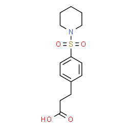 ChemSpider 2D Image | 3-[4-(1-Piperidinylsulfonyl)phenyl]propanoic acid | C14H19NO4S