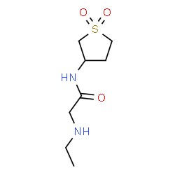 ChemSpider 2D Image | N-(1,1-dioxidotetrahydrothien-3-yl)-2-(ethylamino)acetamide | C8H16N2O3S