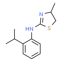 ChemSpider 2D Image | (2-Isopropyl-phenyl)-(4-methyl-4,5-dihydro-thiazol-2-yl)-amine | C13H18N2S