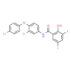 ChemSpider 2D Image | Rafoxanide | C19H11Cl2I2NO3