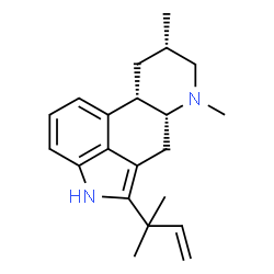 ChemSpider 2D Image | 2-(3,3-dimethylprop-1-ene)-epicostaclavine | C21H28N2