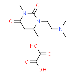 ChemSpider 2D Image | 1-[2-(Dimethylamino)ethyl]-3,6-dimethyl-2,4(1H,3H)-pyrimidinedione ethanedioate (1:1) | C12H19N3O6
