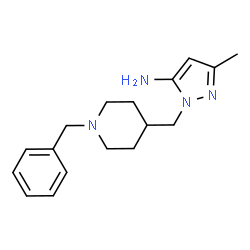 ChemSpider 2D Image | 1-[(1-Benzyl-4-piperidinyl)methyl]-3-methyl-1H-pyrazol-5-amine | C17H24N4