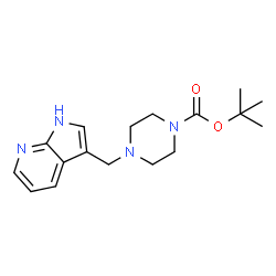 ChemSpider 2D Image | 1,1-Dimethylethyl 4-(1H-pyrrolo[2,3-b]pyridin-3-ylmethyl)-1-piperazinecarboxylate | C17H24N4O2