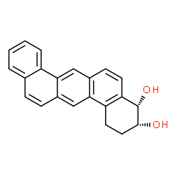 ChemSpider 2D Image | (3R,4S)-1,2,3,4-Tetrahydrobenzo[k]tetraphene-3,4-diol | C22H18O2