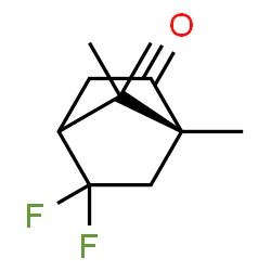 ChemSpider 2D Image | (1R)-5,5-Difluoro-1,7,7-trimethylbicyclo[2.2.1]heptan-2-one | C10H14F2O