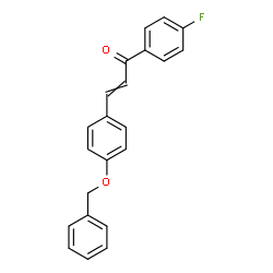 ChemSpider 2D Image | 3-[4-(Benzyloxy)phenyl]-1-(4-fluorophenyl)-2-propen-1-one | C22H17FO2