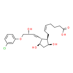 ChemSpider 2D Image | (5Z)-7-{(1R,2R,3R,5S)-2-[(3R)-4-(3-Chlorophenoxy)-3-hydroxy-1-buten-1-yl]-3,5-dihydroxycyclopentyl}-5-heptenoic acid | C22H29ClO6
