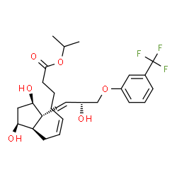 ChemSpider 2D Image | Isopropyl (5Z)-7-[(1R,2R,3R,5S)-3,5-dihydroxy-2-{(3R)-3-hydroxy-4-[3-(trifluoromethyl)phenoxy]-1-buten-1-yl}cyclopentyl]-5-heptenoate | C26H35F3O6