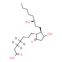 ChemSpider 2D Image | 13,14-dihydro Prostaglandin E1-d4 | C20H32D4O5