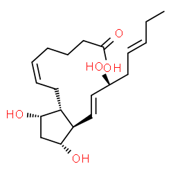 ChemSpider 2D Image | (5Z,9alpha,11alpha,13E,15S,17E)-9,11,15-Trihydroxyprosta-5,13,17-trien-1-oic acid | C20H32O5