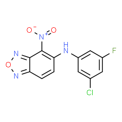 ChemSpider 2D Image | N-(3-Chloro-5-fluorophenyl)-4-nitro-2,1,3-benzoxadiazol-5-amine | C12H6ClFN4O3