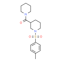 ChemSpider 2D Image | {1-[(4-Methylphenyl)sulfonyl]-3-piperidinyl}(1-piperidinyl)methanone | C18H26N2O3S