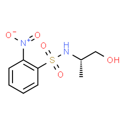 ChemSpider 2D Image | N-[(2S)-1-Hydroxy-2-propanyl]-2-nitrobenzenesulfonamide | C9H12N2O5S