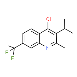 ChemSpider 2D Image | 3-Isopropyl-2-methyl-7-(trifluoromethyl)-4-quinolinol | C14H14F3NO