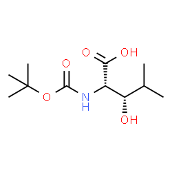 ChemSpider 2D Image | (2S,3S)-3-Hydroxy-4-methyl-2-({[(2-methyl-2-propanyl)oxy]carbonyl}amino)pentanoic acid | C11H21NO5