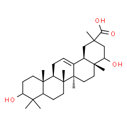 ChemSpider 2D Image | (5xi,18alpha)-3,22-Dihydroxyolean-12-en-29-oic acid | C30H48O4