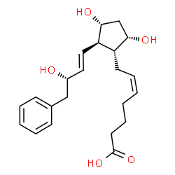 ChemSpider 2D Image | 16-PHENYL TETRANOR PROSTAGLANDIN F2α | C22H30O5